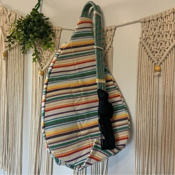 KAVU Interwoven Prism Stripe Rope Sling Bag - Picture 3 of 16